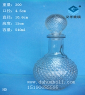 500ml工藝玻璃酒瓶