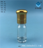 5ml電鍍大頭蓋透明玻璃精油瓶