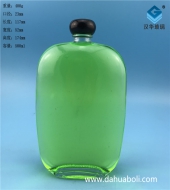 500ml長(zhǎng)方形扁透明玻璃酒瓶